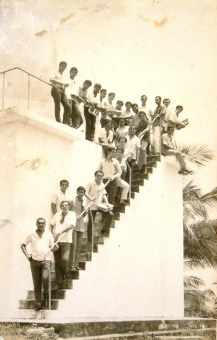 Visita ao Serviço de Metereologia, Salvador, 1970